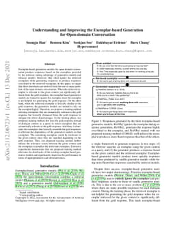Understanding and Improving the Exemplar-based Generation for
  Open-domain Conversation