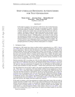 Step-unrolled Denoising Autoencoders for Text Generation