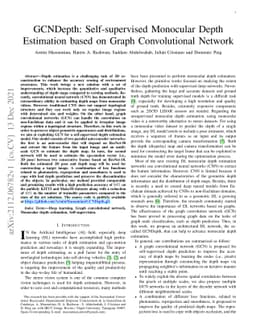 GCNDepth: Self-supervised Monocular Depth Estimation based on Graph
  Convolutional Network