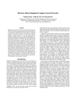 BScNets: Block Simplicial Complex Neural Networks