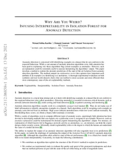 Why Are You Weird? Infusing Interpretability in Isolation Forest for
  Anomaly Detection