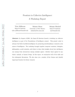 Frontiers in Collective Intelligence: A Workshop Report