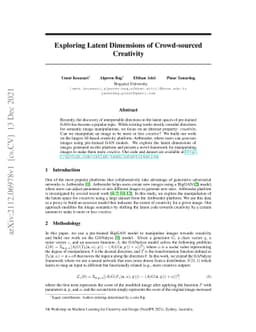 Exploring Latent Dimensions of Crowd-sourced Creativity