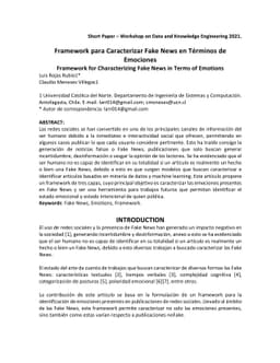 Framework para Caracterizar Fake News en Terminos de Emociones