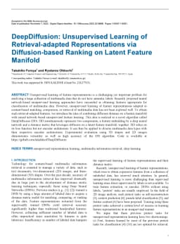 DeepDiffusion: Unsupervised Learning of Retrieval-adapted
  Representations via Diffusion-based Ranking on Latent Feature Manifold