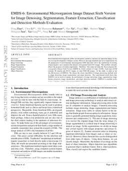 EMDS-6: Environmental Microorganism Image Dataset Sixth Version for
  Image Denoising, Segmentation, Feature Extraction, Classification and
  Detection Methods Evaluation