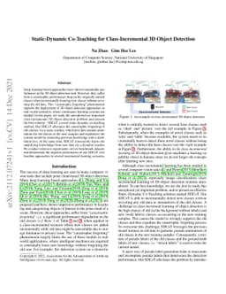 Static-Dynamic Co-Teaching for Class-Incremental 3D Object Detection