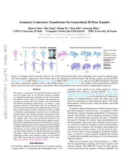 Geometry-Contrastive Transformer for Generalized 3D Pose Transfer
