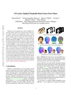 I M Avatar: Implicit Morphable Head Avatars from Videos