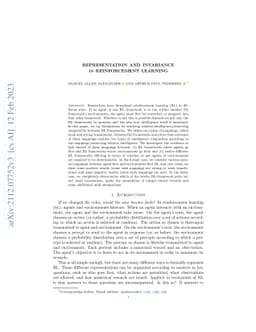 Representation and Invariance in Reinforcement Learning