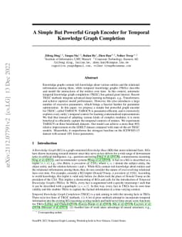 A Simple But Powerful Graph Encoder for Temporal Knowledge Graph
  Completion