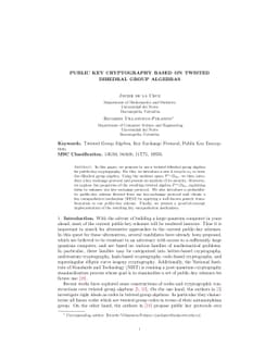 Public key cryptography based on twisted dihedral group algebras