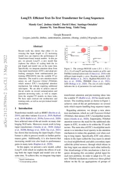 LongT5: Efficient Text-To-Text Transformer for Long Sequences