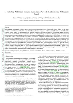M-FasterSeg: An Efficient Semantic Segmentation Network Based on Neural
  Architecture Search