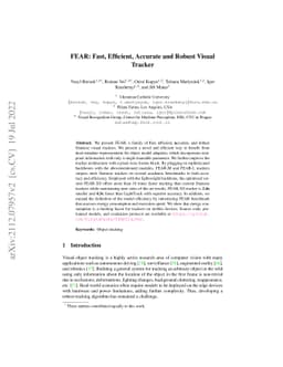 FEAR: Fast, Efficient, Accurate and Robust Visual Tracker