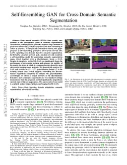 Self-Ensembling GAN for Cross-Domain Semantic Segmentation