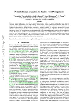 Dynamic Human Evaluation for Relative Model Comparisons