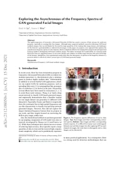Exploring the Asynchronous of the Frequency Spectra of GAN-generated
  Facial Images