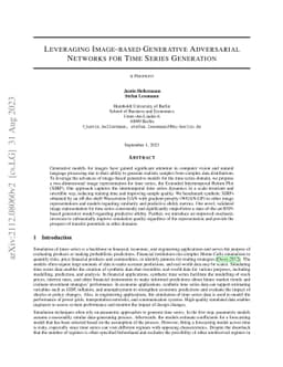Leveraging Image-based Generative Adversarial Networks for Time Series
  Generation