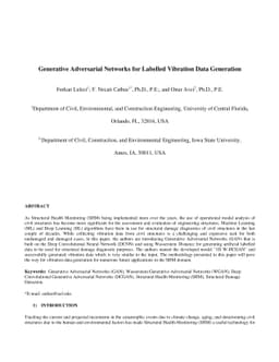 Generative Adversarial Networks for Labelled Vibration Data Generation