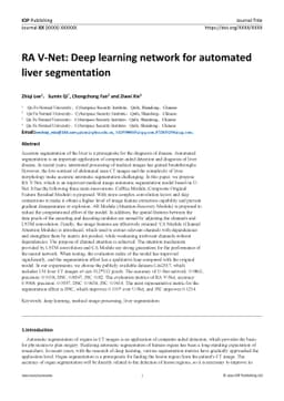 RA V-Net: Deep learning network for automated liver segmentation