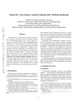 ForgeryNet -- Face Forgery Analysis Challenge 2021: Methods and Results