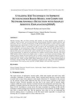 Utilizing XAI technique to improve autoencoder based model for computer
  network anomaly detection with shapley additive explanation(SHAP)