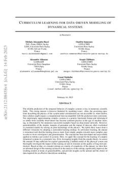 Curriculum learning for data-driven modeling of dynamical systems