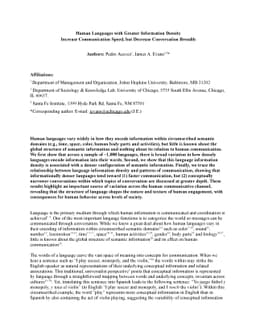 Human Languages with Greater Information Density Increase Communication
  Speed, but Decrease Conversation Breadth