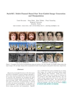 StyleMC: Multi-Channel Based Fast Text-Guided Image Generation and
  Manipulation
