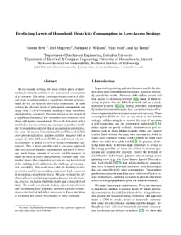 Predicting Levels of Household Electricity Consumption in Low-Access
  Settings
