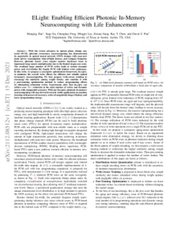 ELight: Enabling Efficient Photonic In-Memory Neurocomputing with Life
  Enhancement