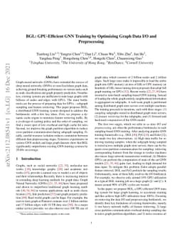 BGL: GPU-Efficient GNN Training by Optimizing Graph Data I/O and
  Preprocessing