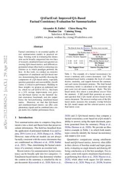 QAFactEval: Improved QA-Based Factual Consistency Evaluation for
  Summarization