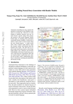 Guiding Neural Story Generation with Reader Models