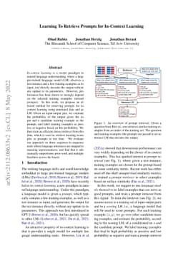 Learning To Retrieve Prompts for In-Context Learning