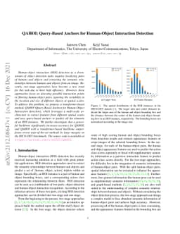 QAHOI: Query-Based Anchors for Human-Object Interaction Detection