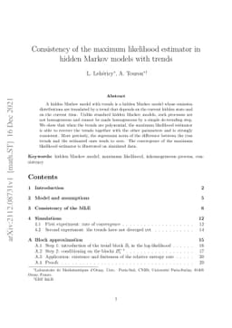 Consistency of the maximum likelihood estimator in hidden Markov models
  with trends