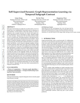 Self-Supervised Dynamic Graph Representation Learning via Temporal
  Subgraph Contrast