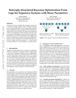 BoGraph: Structured Bayesian Optimization From Logs for Expensive
  Systems with Many Parameters