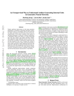 An Unsupervised Way to Understand Artifact Generating Internal Units in
  Generative Neural Networks