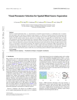 Visual Parameter Selection for Spatial Blind Source Separation