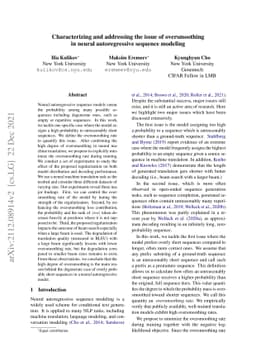 Characterizing and addressing the issue of oversmoothing in neural
  autoregressive sequence modeling