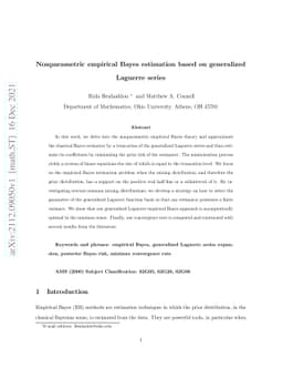 Nonparametric empirical Bayes estimation based on generalized Laguerre
  series