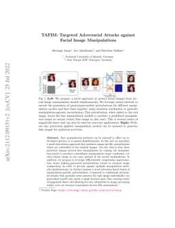 TAFIM: Targeted Adversarial Attacks against Facial Image Manipulations