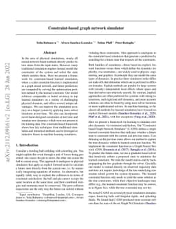 Constraint-based graph network simulator