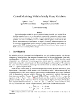 Causal Modeling With Infinitely Many Variables