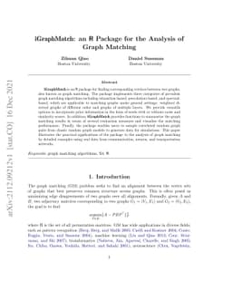 iGraphMatch: an R Package for the Analysis of Graph Matching