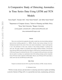 A Comparative Study of Detecting Anomalies in Time Series Data Using
  LSTM and TCN Models