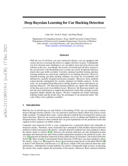 Deep Bayesian Learning for Car Hacking Detection